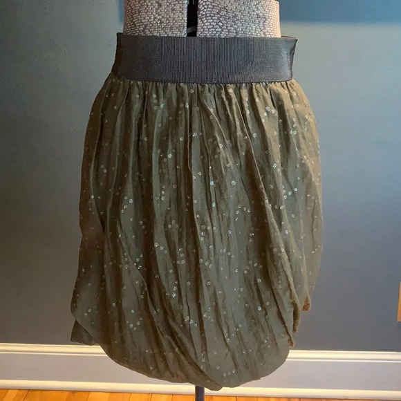 J. Crew fatigue sparkle silk blend bubble skirt 2 - Picture 5 of 9